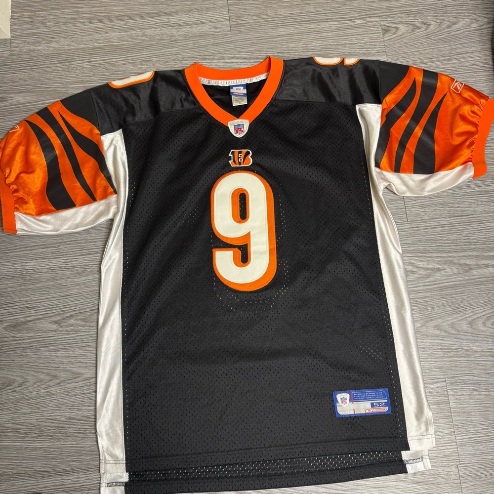 Cinicinnati Bengals NFL Reebok Mens On Field #9 Carson Palmer Jersey Size 52 XL